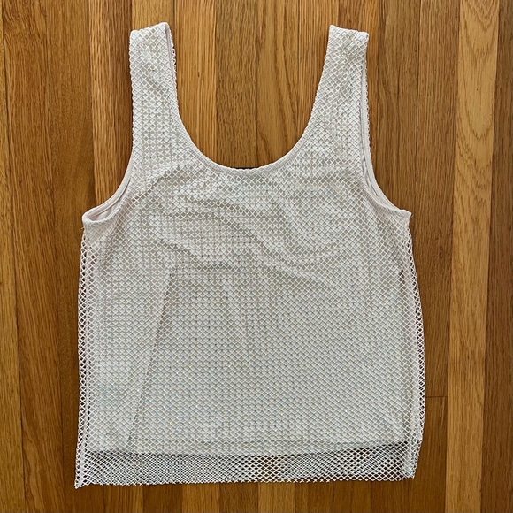 NWT Anthropologie Sunday in Brooklyn Rhinestone Mesh Tank, Small - Picture 4 of 6